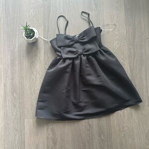 BNWOT Sachin + Babi Black Mini Dress with Front Bow Details